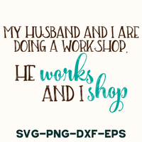 a picture of a quote that says, my husband and i are doing a workshop