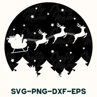 Christmas svg, Santa Silhouette