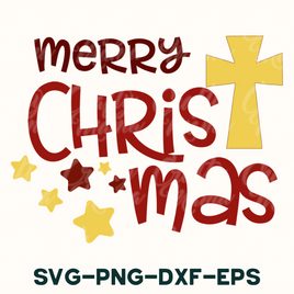 Christian Christmas Svg, Merry Christmas