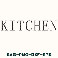 a black and white photo of a kitchen with the words svg - png