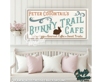 Easter Bunny Trail Cafe Canvas Sign