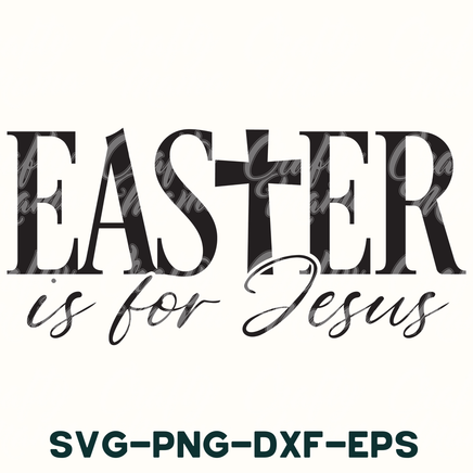 the words easter is for jesus are in black and white