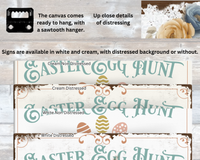 Easter Egg Hunt Hop This Way Canvas Sign