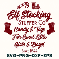 Elf Stocking Stuffers Svg