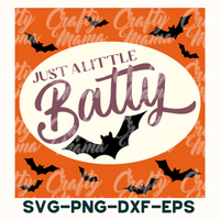 Retro Halloween Svg, Just A Little Batty