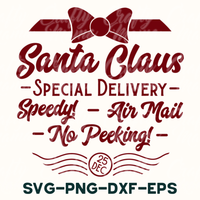 Christmas Svg, Santa Claus Special Delivery