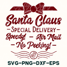 Christmas Svg, Santa Claus Special Delivery