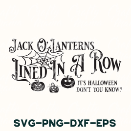 Jack O Lanterns In A Row, Vintage Sign