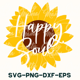 Happy Soul Svg, Sunflower Svg