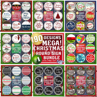 Mega Christmas Round Door Sign Bundle #1