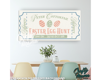 Easter Egg Hunt Ticket Canvas Sign