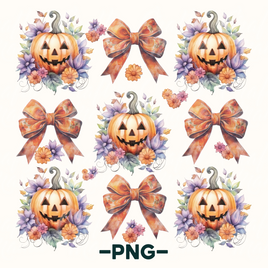 Coquette Fall Pumpkin Png