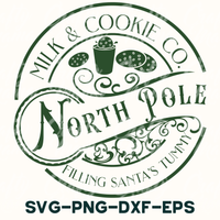 the north pole logo with the words svg - png - dxf