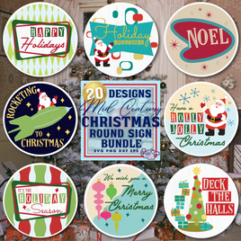 Mid Century Modern Christmas Sign Bundle