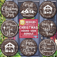 Christian Christmas Round Svg Bundle