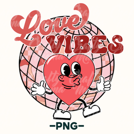 Love Vibes Retro Png