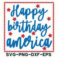 Happy Birthday America Sign Svg