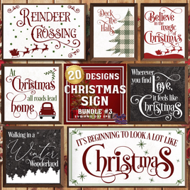 Farmhouse Christmas Sign Bundle #3