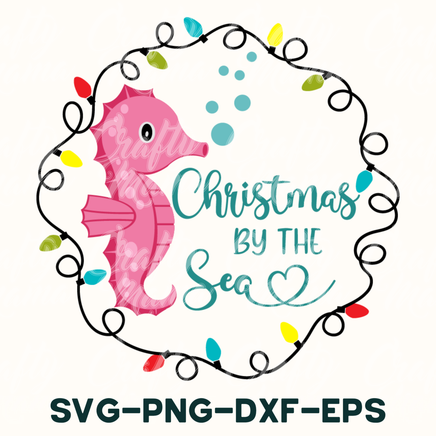 christmas by the sea svg - png - dxf - eps