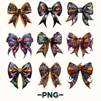 Halloween Coquette Bow Png