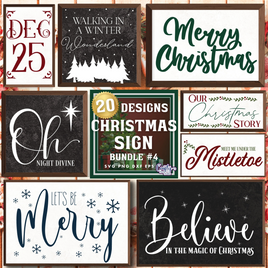 Farmhouse Christmas Sign Bundle #4