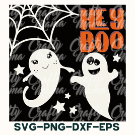 Retro Halloween Svg, Hey Boo