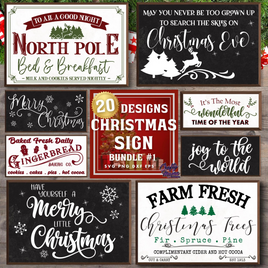 Farmhouse Christmas Sign Bundle #1