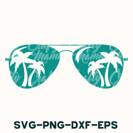 Palm Tree Sunglasses Svg