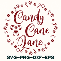 Candy Cane Lane Svg