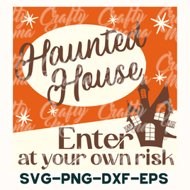 Retro Halloween Svg, Haunted House