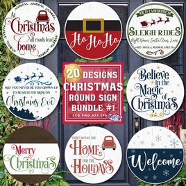 Christmas Round Sign Bundle 1