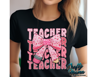 Teacher Valentine Pencil Bow