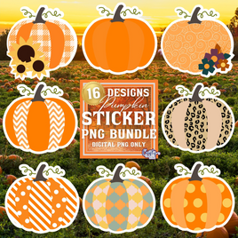 Patterned Pumpkin Fall Stickers