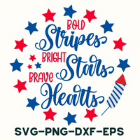 Bold Stripes Bright Stars Sign Svg