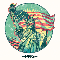 Retro Statue Of Liberty Png