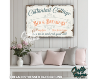 Easter Bed And Breakfast Canvas Sign