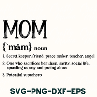 Mom Definition, Mother's Day Svg, Family