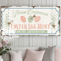 Easter Egg Hunt Ticket Canvas Sign