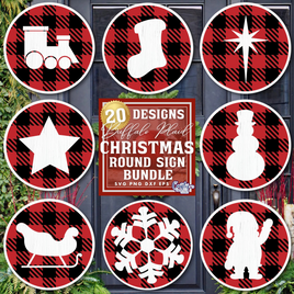 Christmas Buffalo Plaid Round Bundle