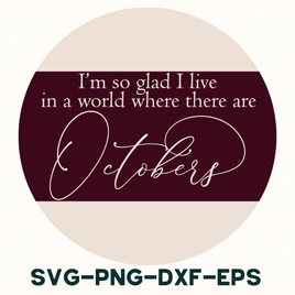 World With Octobers Round Sign Svg