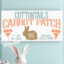 Cottontail's Carrot Patch Canvas Sign