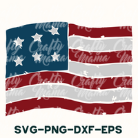 Distressed American Flag Svg