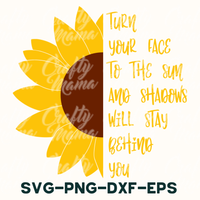 Turn Your Face To The Sun, Sunflower Svg