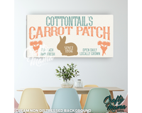 Cottontail's Carrot Patch Canvas Sign