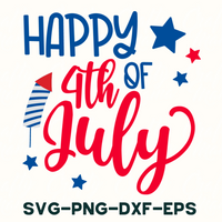 Happy 4th of July Sign Svg