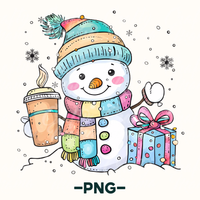 Snowman Coffee Png