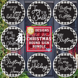 Buffalo Plaid Round Christmas Bundle