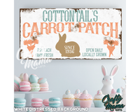 Cottontail's Carrot Patch Canvas Sign