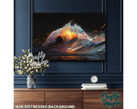 Ocean Wave Canvas Sign