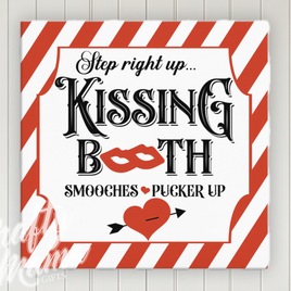 Kissing Booth Canvas Sign